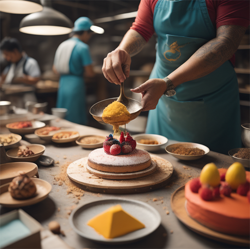 image of a person decorating a cake