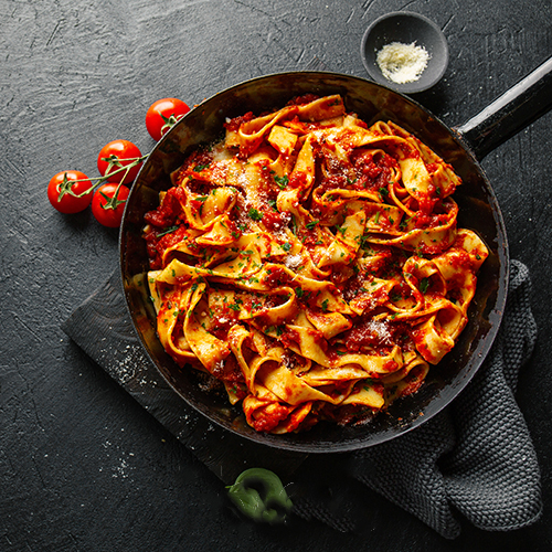 image of pasta in a pan